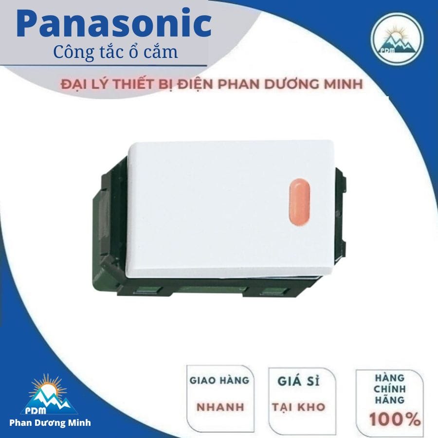 Công tắc B 1 chiều Panasonic WEG5151-51SWK đèn báo OFF Công tắc B 1 chiều Panasonic WEG5151-51SWK đèn báo OFF