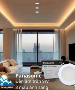 Đèn LED âm trần Panasonic 9W 3 màu ánh sáng