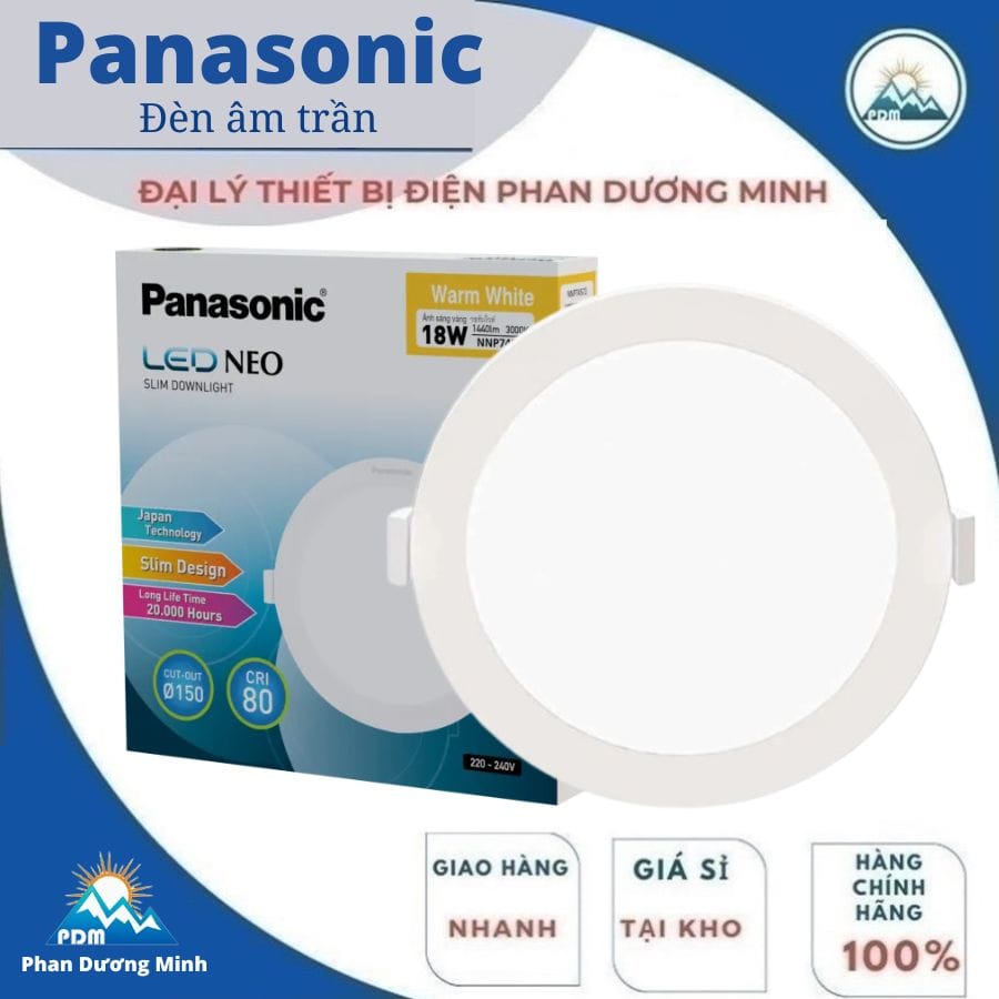 Đèn LED âm trần Panasonic Neo Slim Đèn LED âm trần Panasonic Neo Slim
