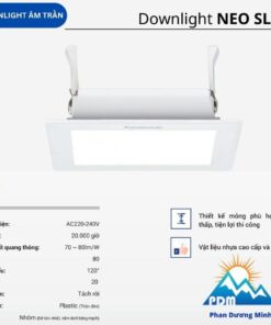 Đèn LED âm trần vuông Panasonic Neo Slim