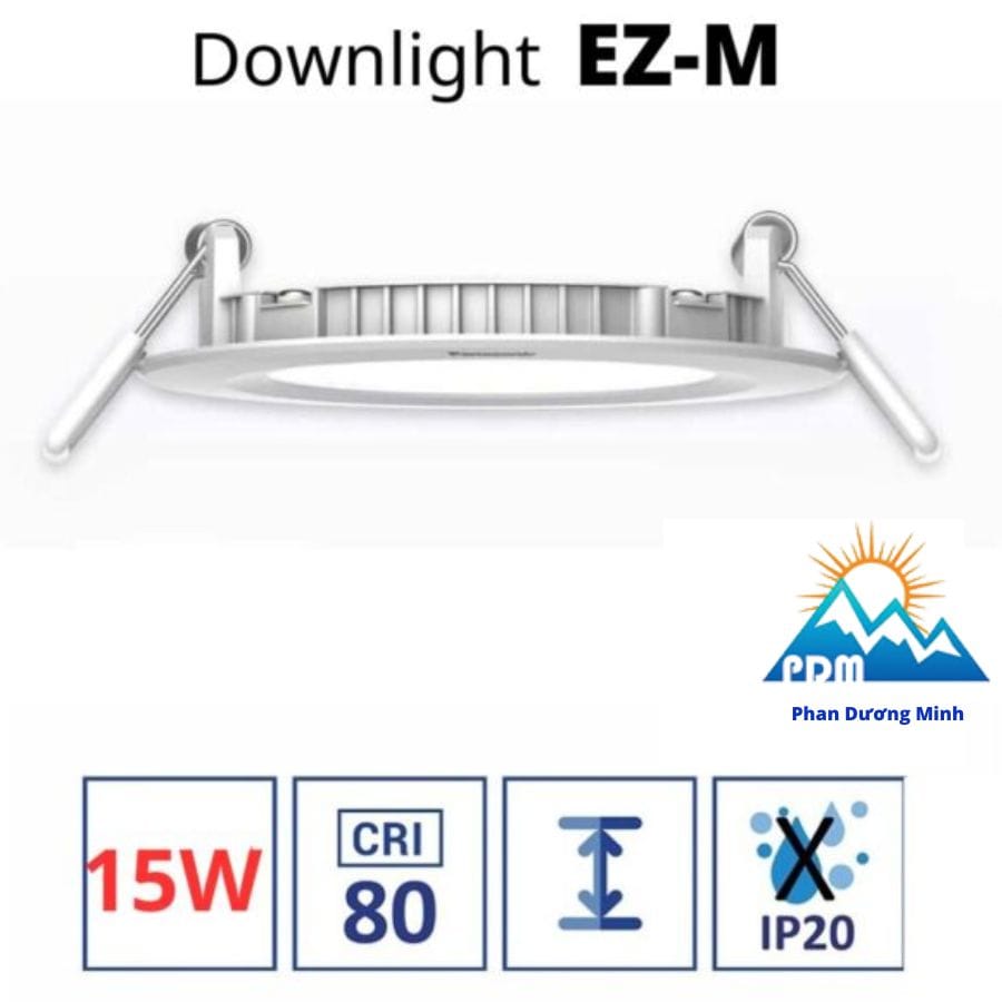 Đèn âm trần 15W Panasonic EZ-M Đèn âm trần 15W Panasonic EZ-M