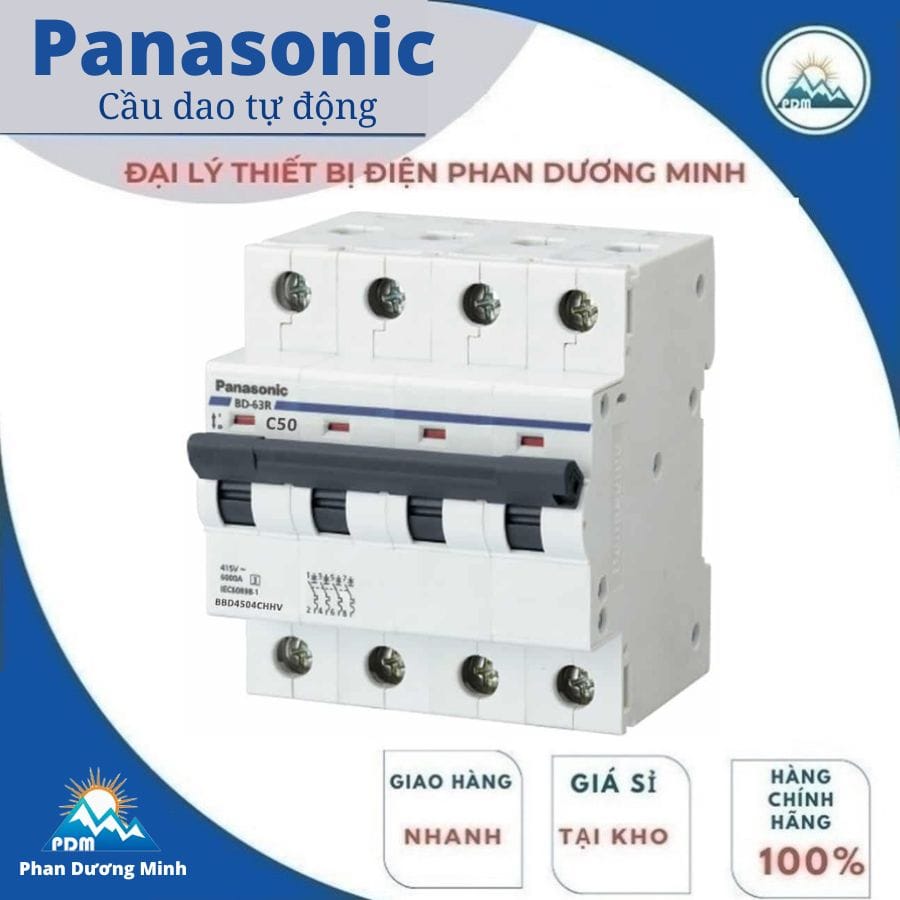 MCB 4P 50A 10kA 415VAC Panasonic BBD4504CHHV MCB 4P 50A 10kA 415VAC Panasonic BBD4504CHHV
