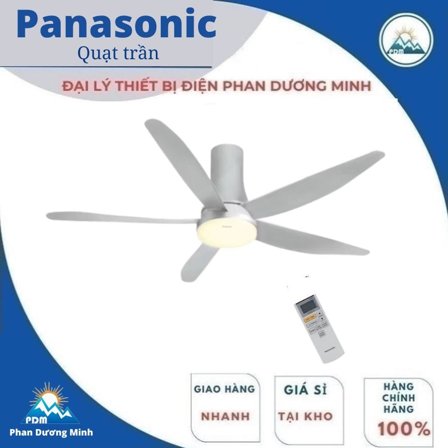 Quạt trần Panasonic F-60UFN 5 cánh điều khiển từ xa Quạt trần Panasonic F-60UFN 5 cánh điều khiển từ xa