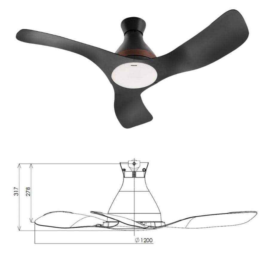 Quạt trần đèn 3 cánh Panasonic F-48DGL điều khiển điện thoại Quạt trần đèn 3 cánh Panasonic F-48DGL điều khiển điện thoại