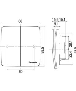 Bộ 2 công tắc 1 chiều Minerva Panasonic