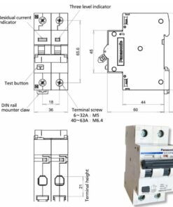 CB chống giật và bảo vệ quá tải Panasonic RCBO BBDE20631CNV 2 Pha 6A