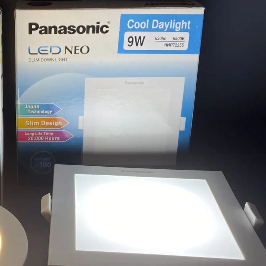 Đèn LED âm trần vuông 9W Panasonic Neo Slim Đèn LED âm trần vuông 9W Panasonic Neo Slim