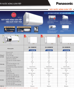Giá máy nước nóng gián tiếp Panasonic chính hãng