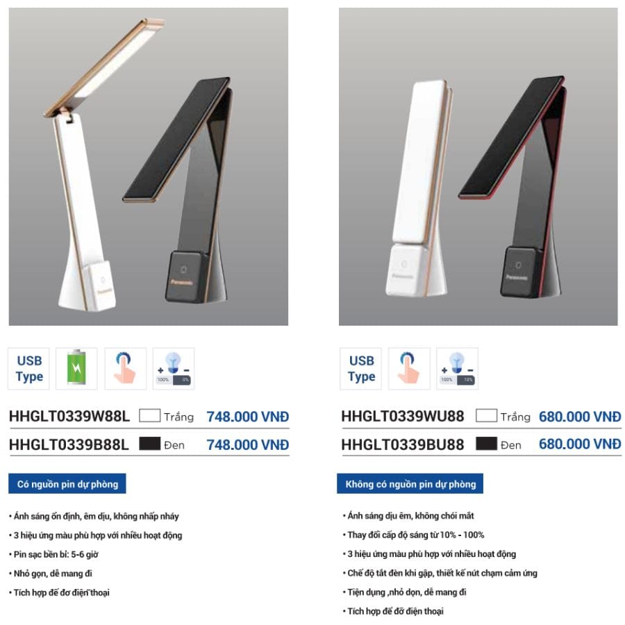 Giá đèn bàn Panasonic chính hãng Giá đèn bàn Panasonic chính hãng